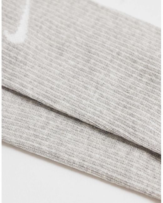 Nike White Everyday Plus 6 Pack Crew Socks
