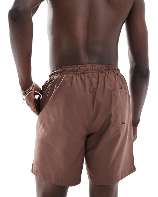 Fred Perry Brown Classic Swimshort for men