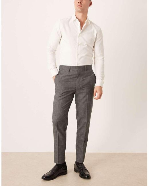 ASOS Gray Smart Tapered Pants for men