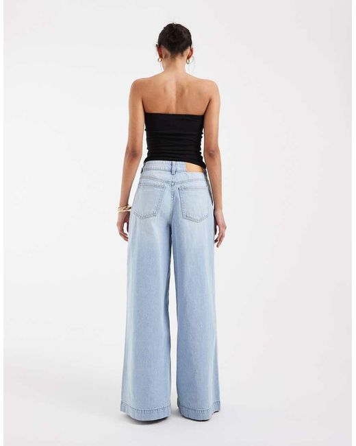 ASOS Blue Wide Leg Palazzo Jean