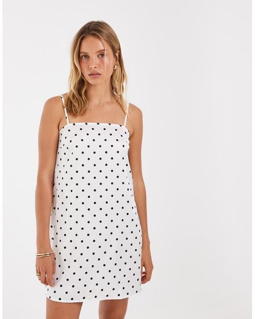 Pieces White Satin Cami Mini Dress