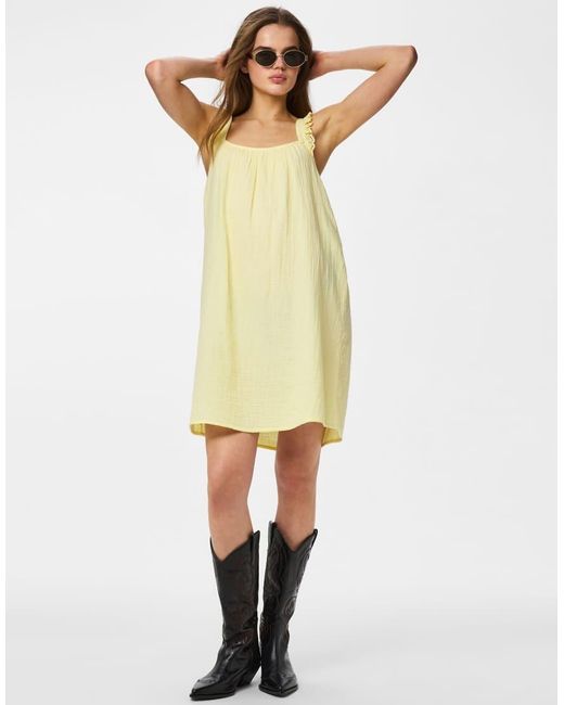 Pieces Yellow Mini Dress
