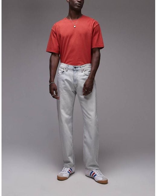 Levi's White 555 '96 Relaxed Straight Jeans for men