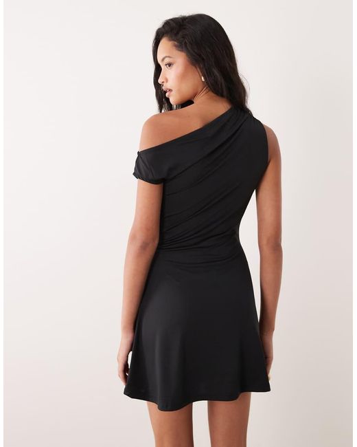 ONLY Natural Slinky Off Shoulder Mini Dress