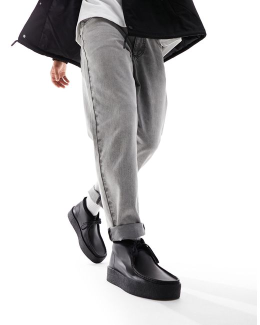 Clarks Wallabee Cup Sole Boots in Black for Men | Lyst Australia