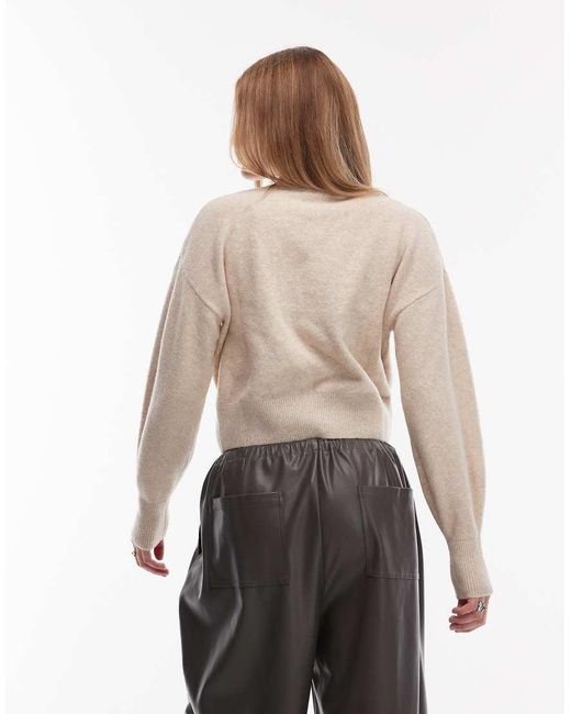 & Other Stories Blue Mock Neck Jumper