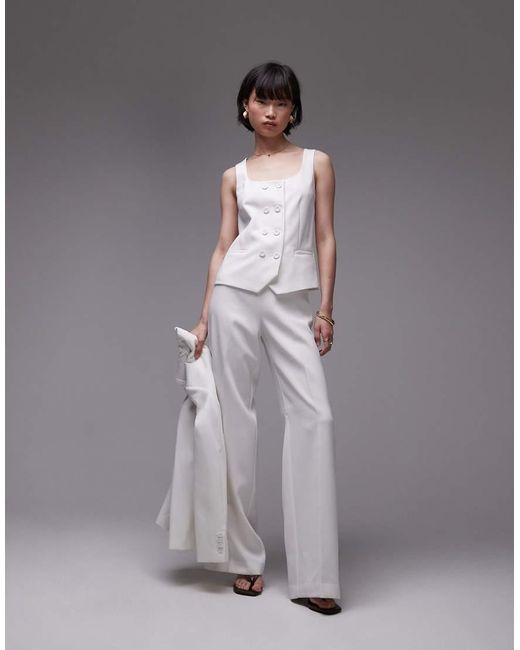 Mango Gray Square Neck Waistcoat Co-ord