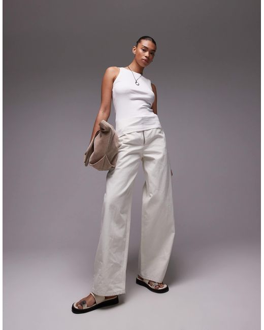 ARKET Gray Rib Jersey Vest Top