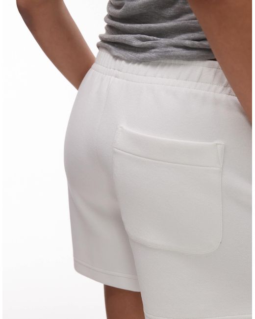 Lacoste White Double Faced Pique Shorts