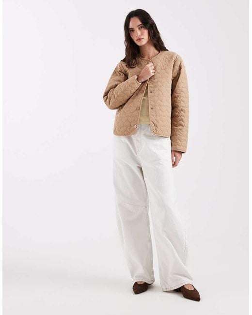 ONLY Natural Heart Quilted Jacket