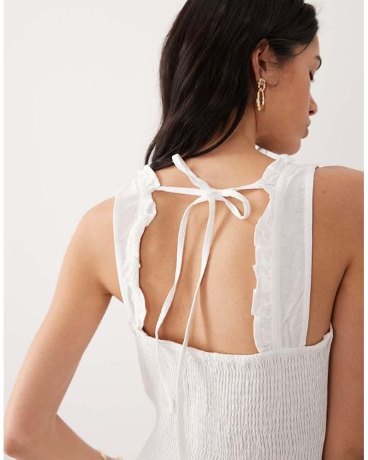 esmé studios White Button Down Beach Maxi Dress