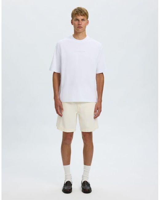 SELECTED White T-Shirt for men