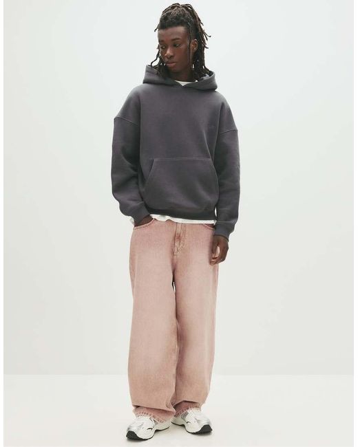 Pull&Bear Gray Stwd Hoodie for men