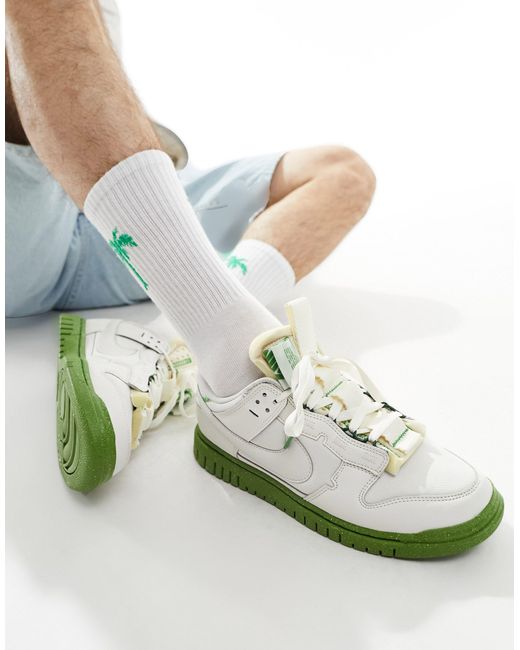 Dunk jumbo - sneakers sporco e verdi di Nike in White da Uomo