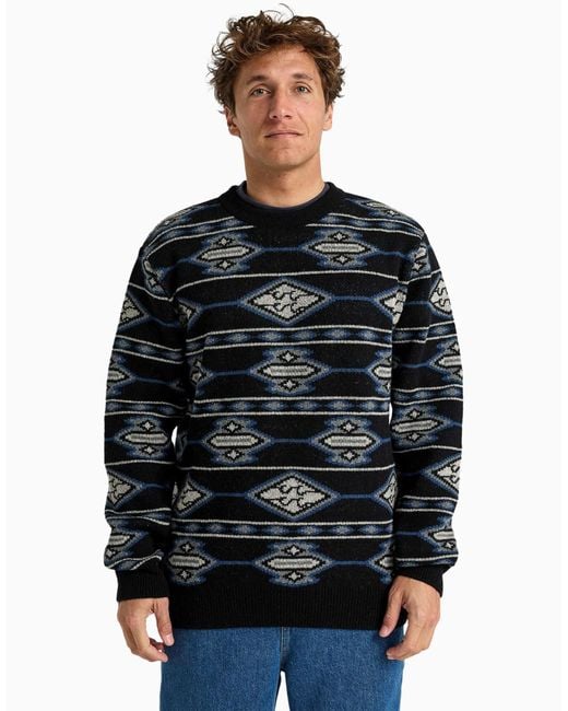 Billabong – ranchero – pullover aus acryl- und wollgarn in Black für Herren