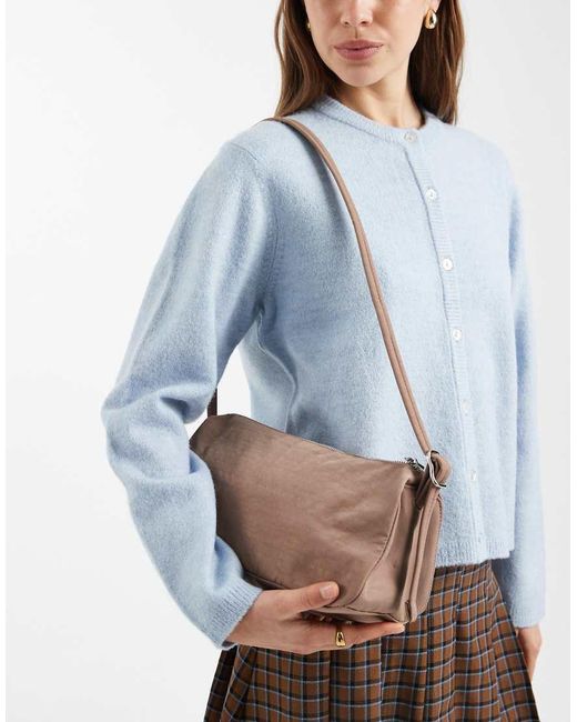 Baggu Blue Nylon Loaf Bag Toasted Almond