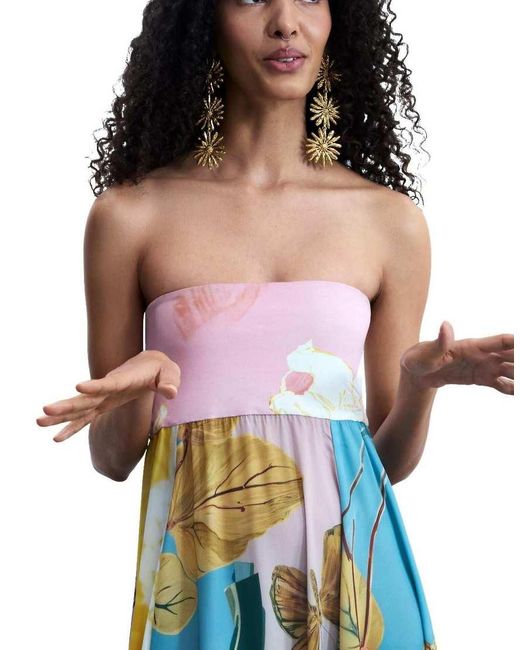 Desigual Blue Printed Maxi Dress