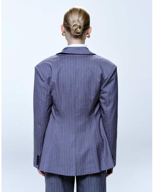 4th & Reckless Multicolor Tailored Shoulder Pad Detail Cinched Waist Blazer Co-ord