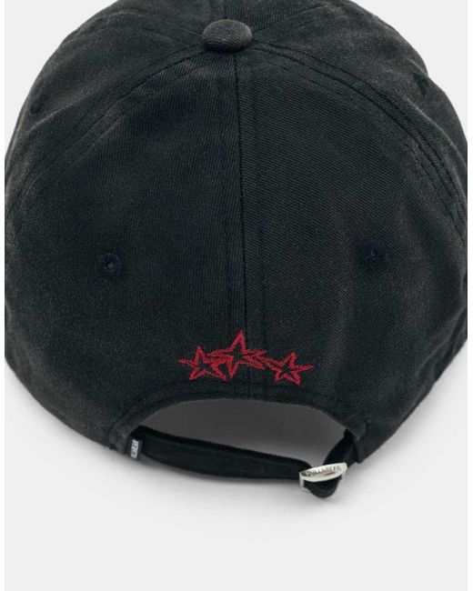 Pull&Bear Black Embroidered Cap for men