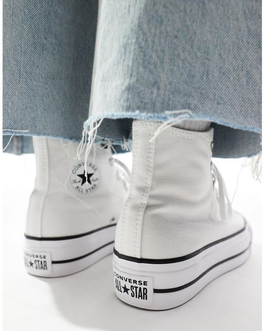 Converse Black Chuck Taylor All Star Lift Hi Wide Fit Platform Trainers