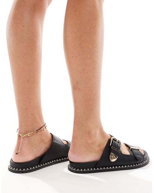 SEQWL Natural – flache sandalen