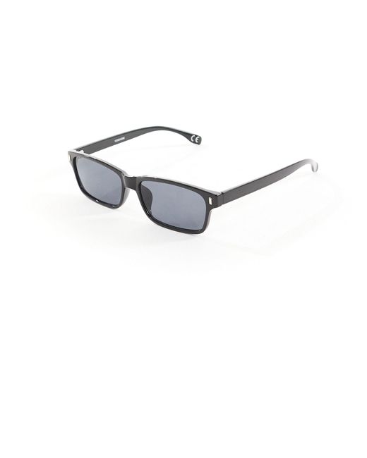 ASOS Natural Rectangle Sunglasses With Pips for men