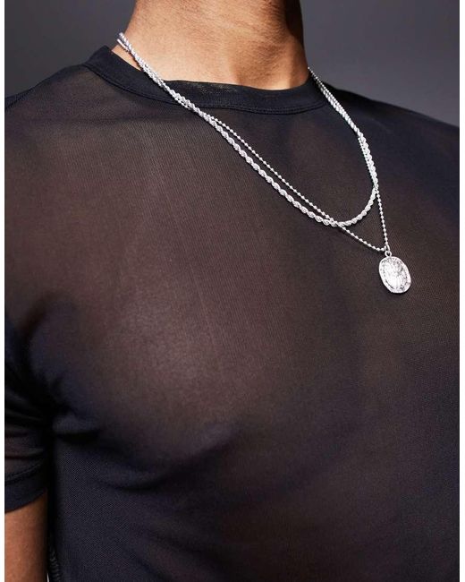 T-Shirt Attillata di ASOS in Gray da Uomo