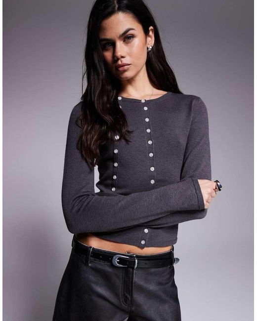 Lillian Striped Button Up Knit Cardigan