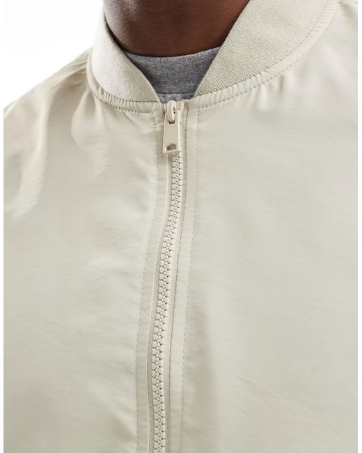 ASOS Gray Lightweight Bomber Jacket for men