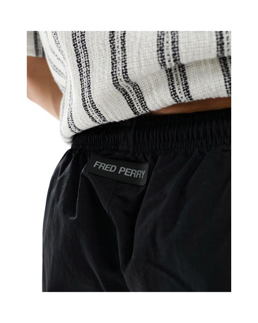 Pantaloncini di Fred Perry in Black da Uomo