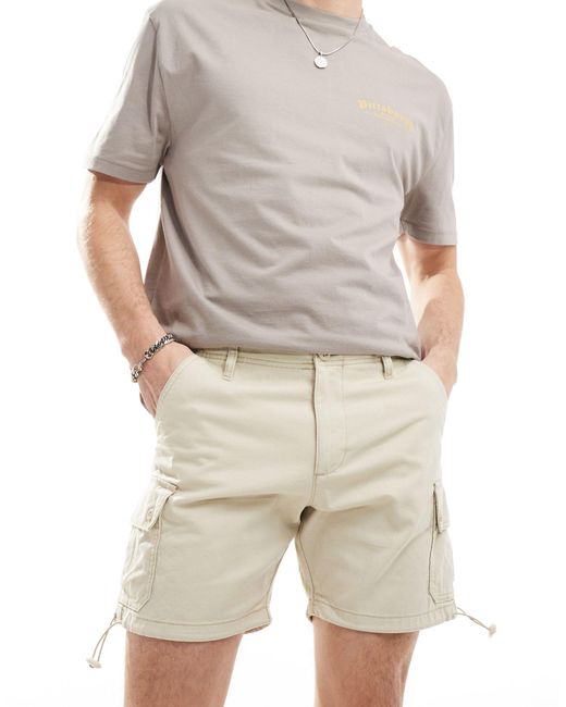Pantaloncini cargo slim beige di ASOS in White da Uomo