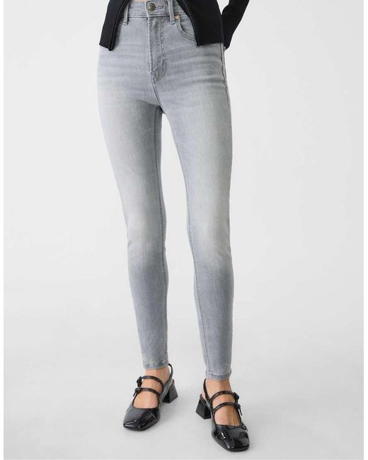 Stradivarius Black Petite D07 Regular Waist Skinny Jeans