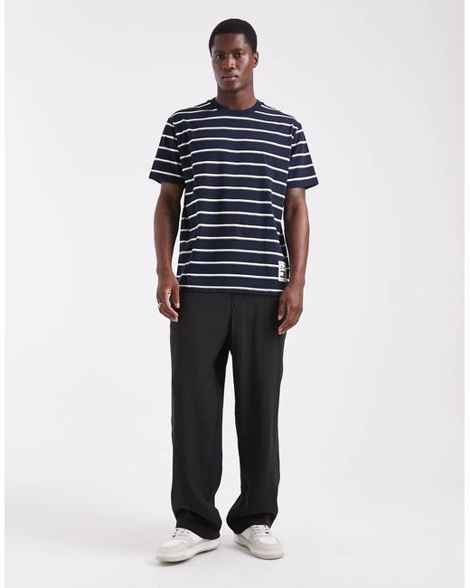 Tommy Hilfiger Blue Relaxed Spirited T-shirt With Label Logo for men