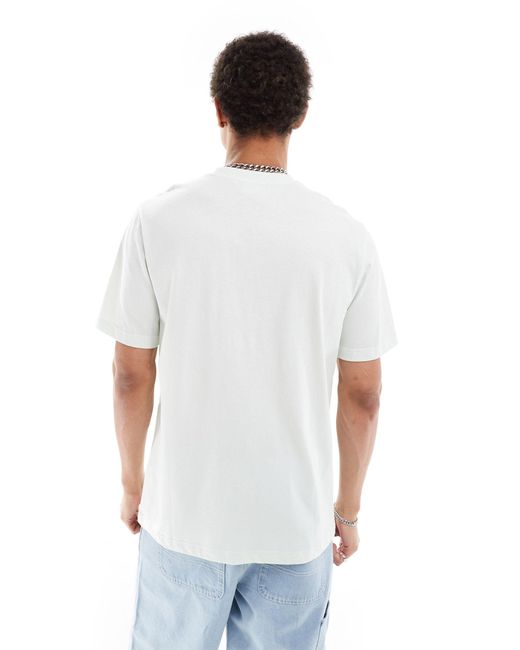 T-shirt color salvia con stampa grafica resort di Adidas Originals in White da Uomo