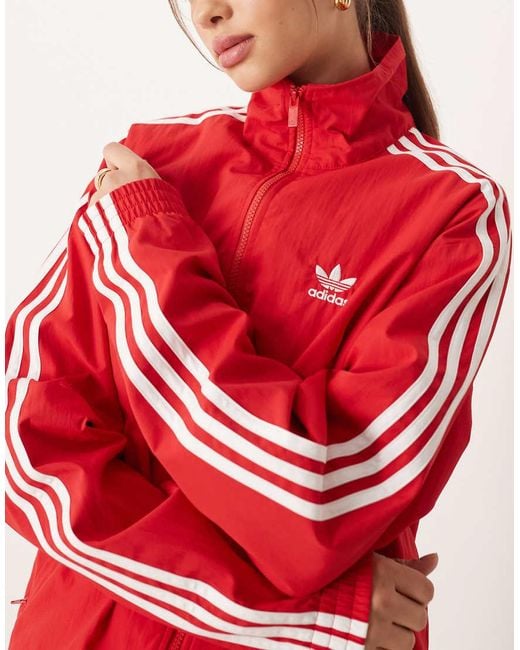 Adidas Originals Red Firebird Woven Track Top for men