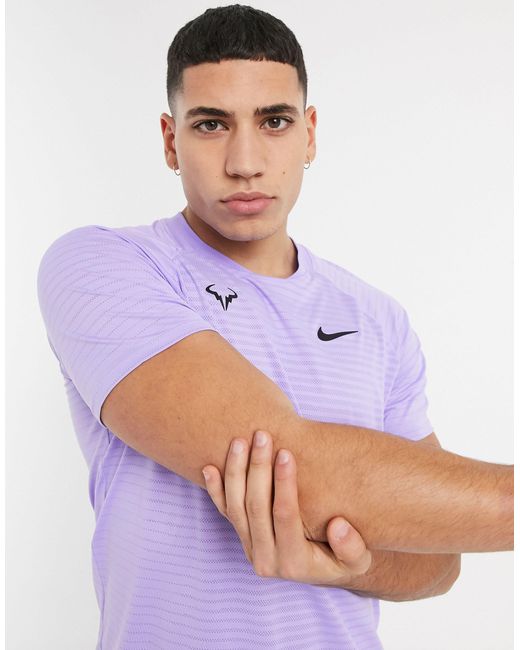 Nike Rafael Nadal Court Aeroreact Slam - T-shirt in het Purple voor heren