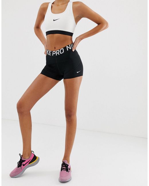 Nike Nike Pro Trainingsshorts 3 Inch in het Zwart | Lyst NL
