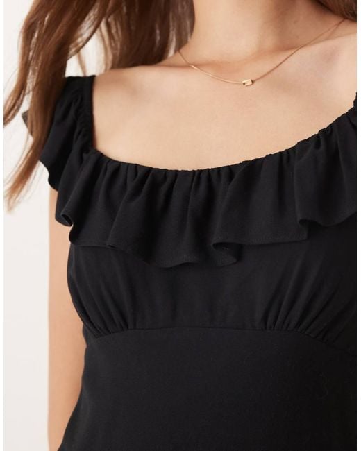 Nobody's Child Natural Libby Frill Sleeve Mini Dress