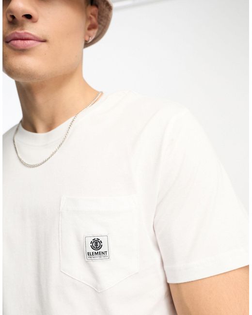 Element White Pocket T-shirt for men