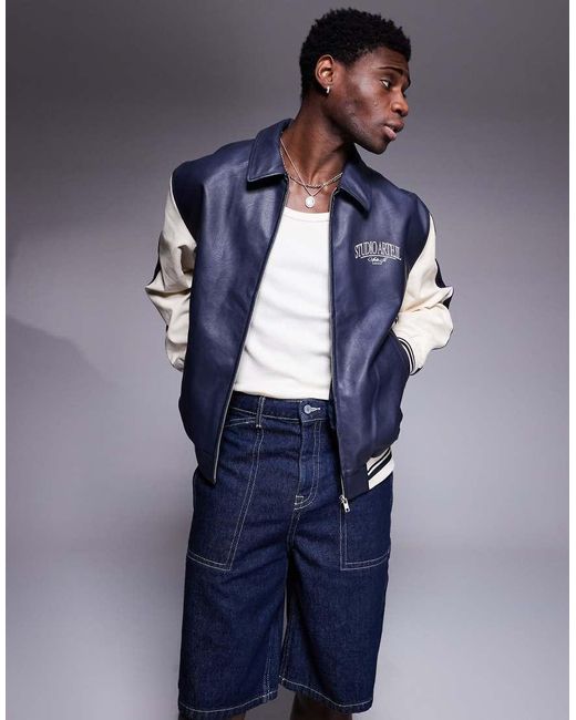 Giacca Stile Motocross Oversize di ASOS in Blue da Uomo