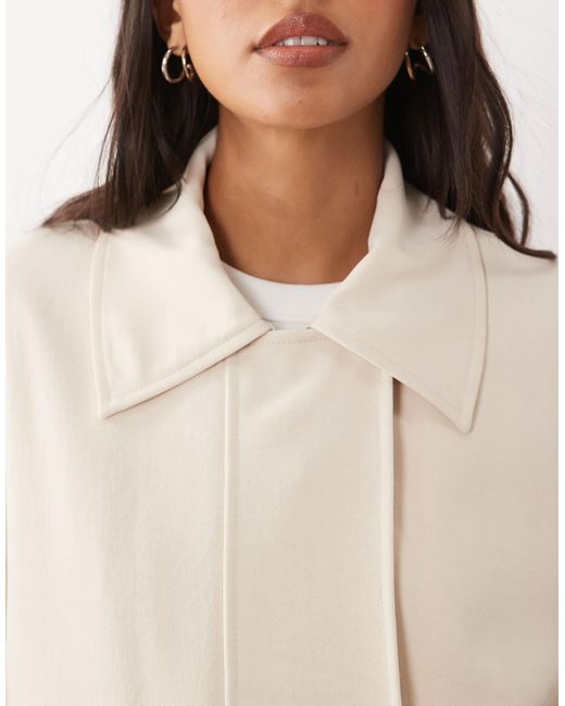 Mango Natural Tailored Harrington Jacket
