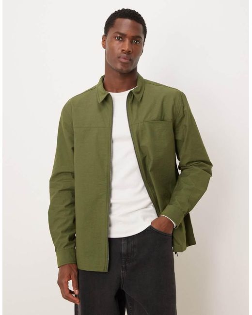 ASOS Overshirt Met Zakdetails En Rits in het Green voor heren