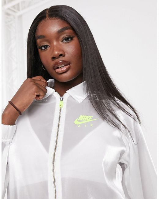 Nike Air transparente jacke in Wei Lyst DE