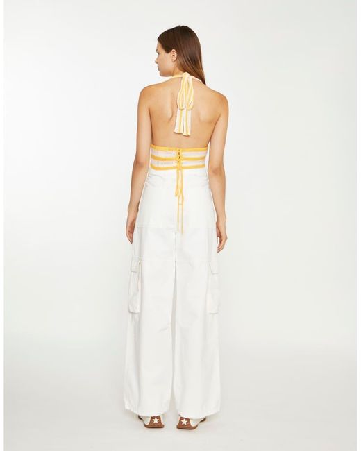 Glamorous White Relaxed Cargo Jeans
