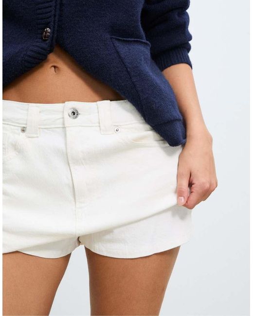 Stradivarius Red D62 Denim Skort