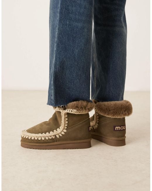 Mou Blue 18 Shearling Suede Boots