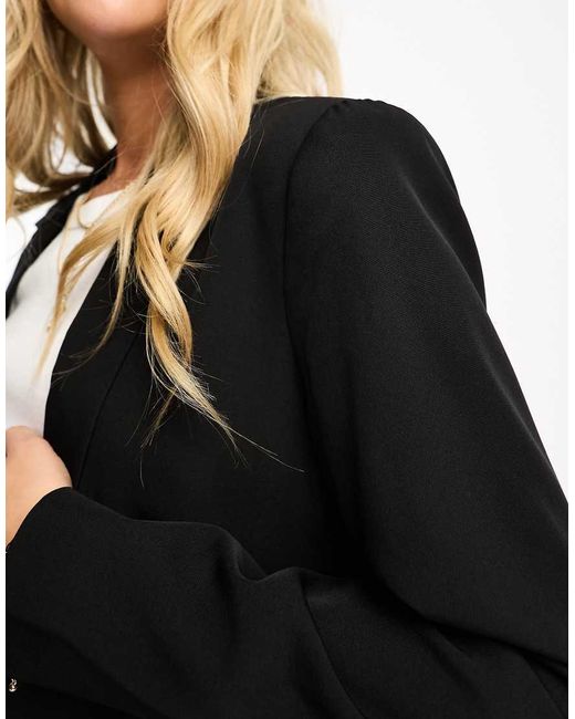 Pieces Black Tailored Oversized Blazer
