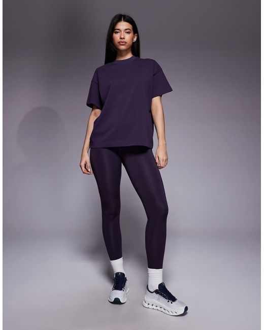 4505 Purple Icon Heavyweight Cotton Oversized T-shirt With Quick Dry Finish