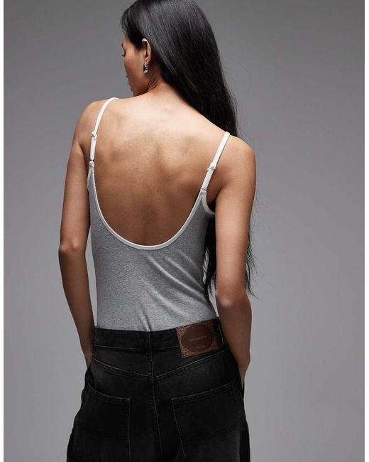 Tommy Hilfiger Gray Heritage Rib Bodysuit