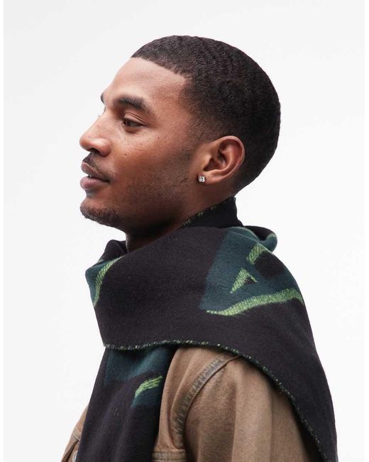 Lacoste Black Logo Scarf for men